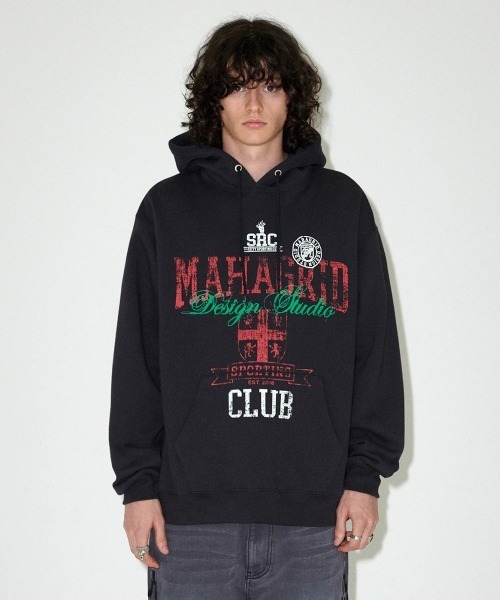 パーカー 「mahagrid/マハグリッド」 SPORTING CLUB HOODIE/スポーティング クラブ フーディー レディース メンズ MAHAGRID パーカー 「mahagrid/マハグリッド」 SPORTING CLUB