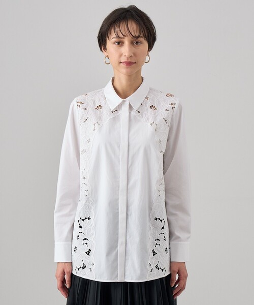 ANAYI（アナイ） ブラウス シャツ ブロード刺繍シャツ レディース