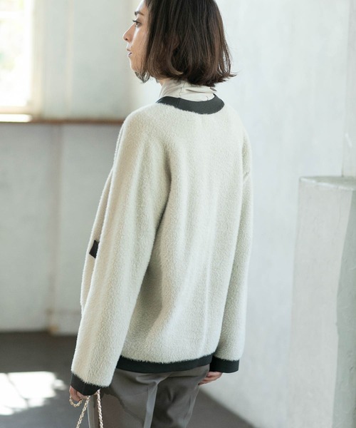 OPAQUE.CLIP（オペークドットクリップ） カーディガン フェザーヤーン