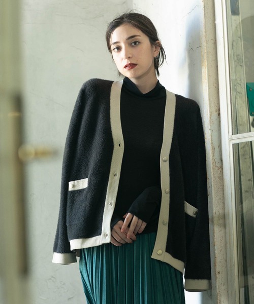 OPAQUE.CLIP（オペークドットクリップ） カーディガン フェザーヤーン