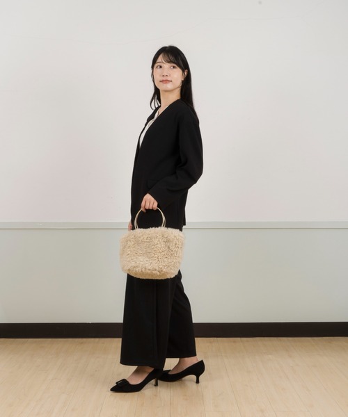 【HELEN MOORE/ヘレンムーア】 ファーハンドバッグ HELEN MOORE トートバッグ 「HELEN MOORE/ヘレンムーア
