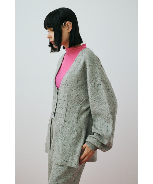 HeRIN.CYE カーディガン Nep knit cardigan ネップニットカーディガン