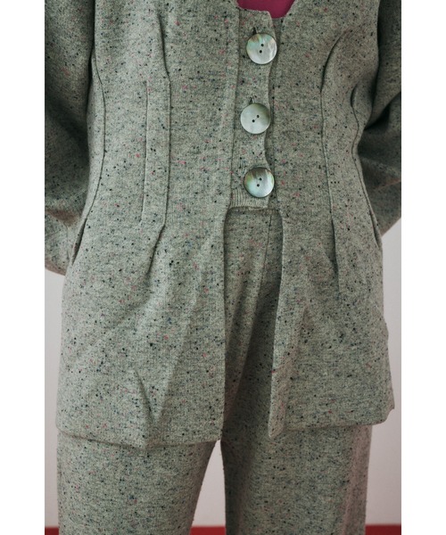 HeRIN.CYE カーディガン Nep knit cardigan ネップニット