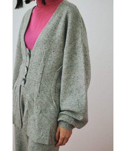 HeRIN.CYE カーディガン Nep knit cardigan ネップニット