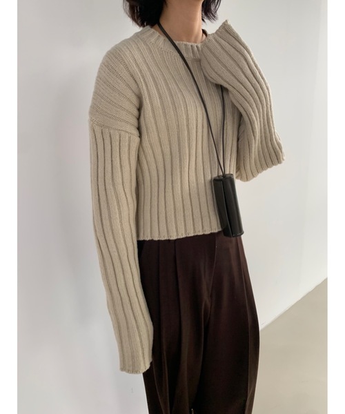 Didot.showroom ニット セーター 「DIDOT.」クロップドボリューム