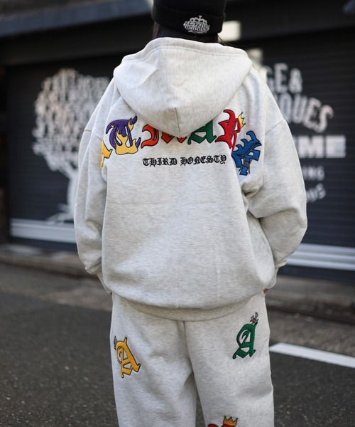 ATMARK パーカー 「3サイズ展開 / UNISEX 」ATMARKサガラ刺繍ジップ