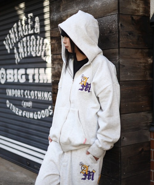 ATMARK パーカー 「3サイズ展開 / UNISEX 」ATMARKサガラ刺繍ジップ