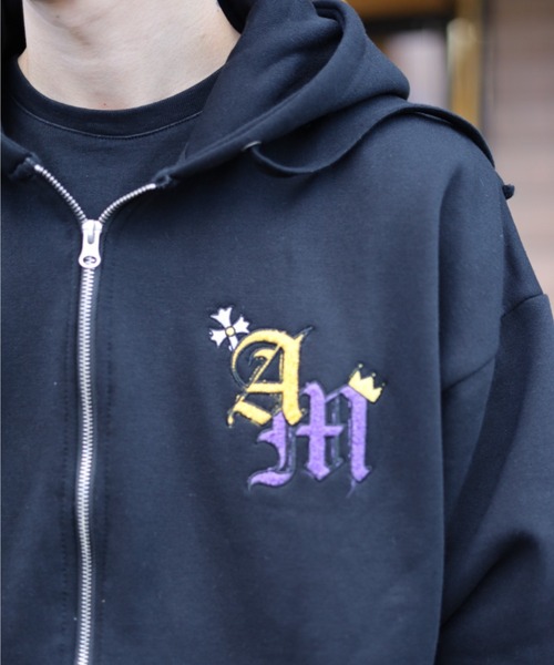 ATMARK パーカー 「3サイズ展開 / UNISEX 」ATMARKサガラ刺繍ジップ