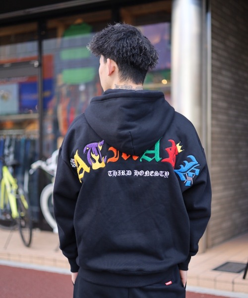ATMARK パーカー 「3サイズ展開 / UNISEX 」ATMARKサガラ刺繍ジップ 