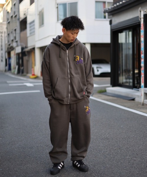 ATMARKジップアップパーカーセットアップ ATMARK パーカー 「3サイズ展開 / UNISEX 」ATMARKサガラ刺繍ジップ