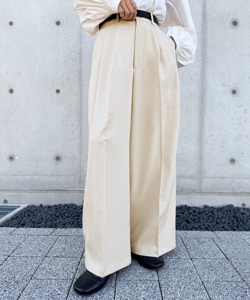 ❤︎さん専用 スラックス パンツ センタープレスタックワイドスラックス