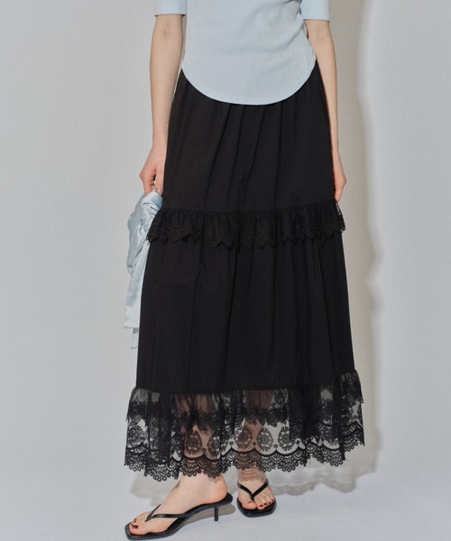 ［yae］Lace tiered skirt / レースティアードスカート Lace tiered skirt / レースティアードスカート（スカート