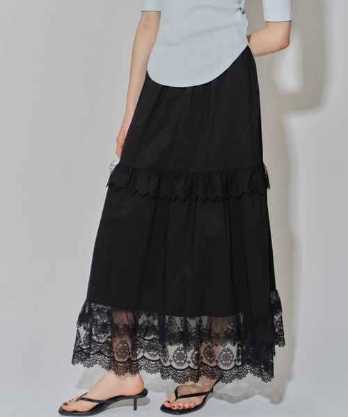 ［yae］Lace tiered skirt / レースティアードスカート yae】Lace tiered skirt / レースティアードスカート – LA BELLE