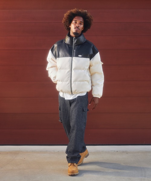 Re:room（リルーム） コート ジャケット フェイクレザーパフジャケット