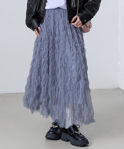 DAY CLOSET スカート レディース エアリー透け感チュールスカート