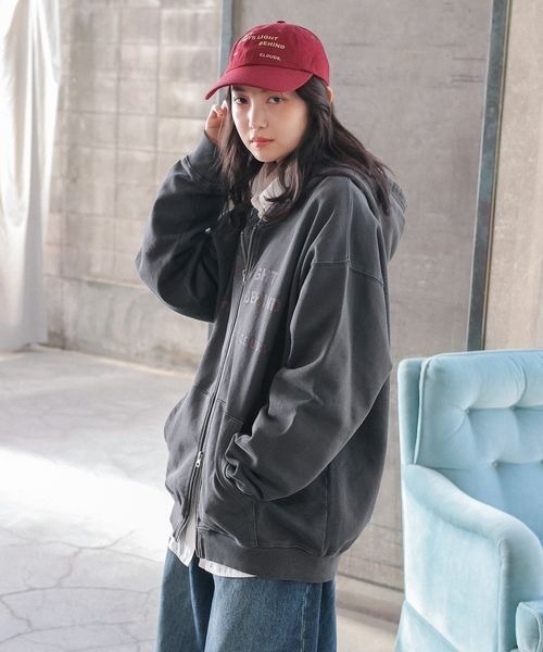 PBLIM トレーナー スウェット 「UNISEX」ピグメントジップパーカー