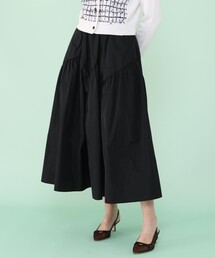 ANAYI（アナイ） スカート タフタ切替えティアード スカート