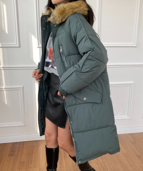 「ECLIN」 コート FREE グリーン レディース_画像5