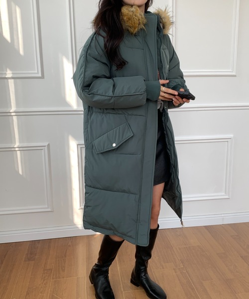 「ECLIN」 コート FREE グリーン レディース_画像8