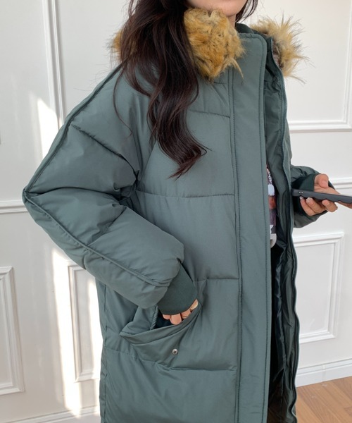 「ECLIN」 コート FREE グリーン レディース_画像9