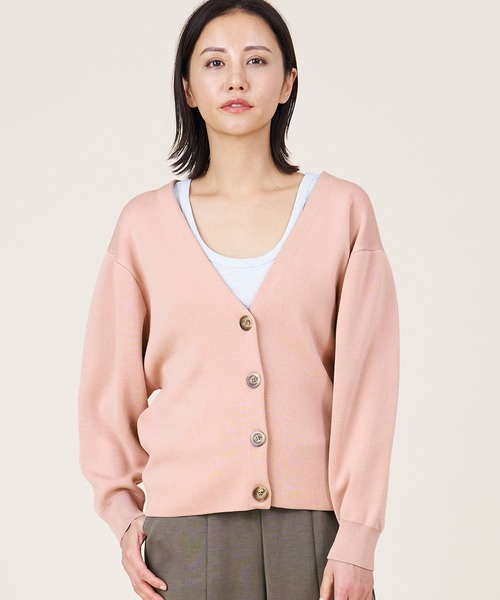 カーディガン 「marmors」smooth v/neck cardigan レディース