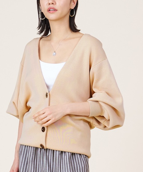 カーディガン 「marmors」smooth v/neck cardigan レディース marmors カーディガン 「marmors」smooth v/neck cardigan