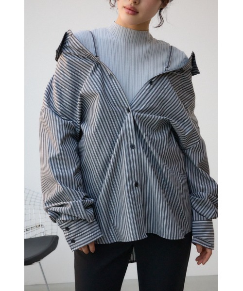 葵ページ AZUL BY MOUSSY（アズールバイマウジー） ブラウス シャツ 3WAY