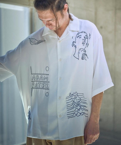 ADAM PATEK（アダムパテック） シャツ 半袖 ADAMPATEK/mad embroidery 