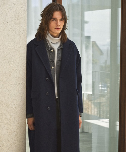 Graphpaper ダークネイビー チェスターコート　15AW グログランタフタ エレガント チェスターコート【JM1254BD】 商品詳細