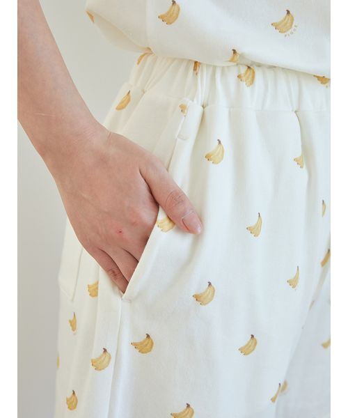 GELATO PIQUE バナナ柄 ルームウェア gelato pique パジャマ ルームウェア バナナ柄ショートパンツ