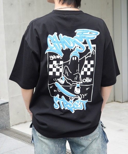 バックデザインTシャツ ビッグシルエットTシャツ 休みです【ちょこっとセレクト】【夏目友人帳