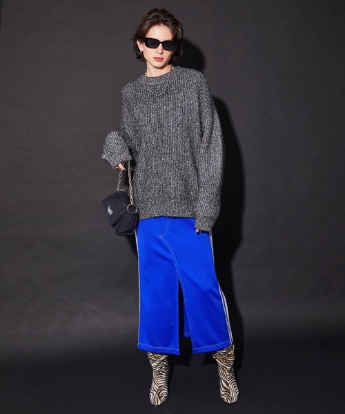 maison Special 長袖ニット MAISON SPECIAL（メゾンスペシャル） 長袖ニット 1 ブルー メンズ