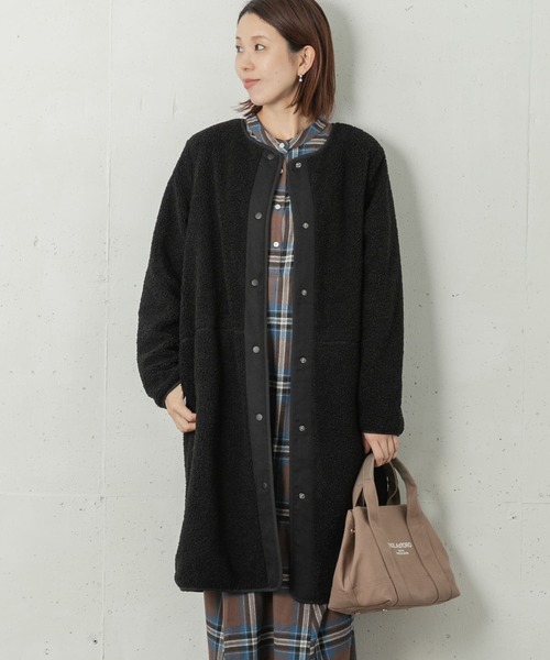 URBAN RESEARCH Sonny Label ノーカラーコート FREE ブラック