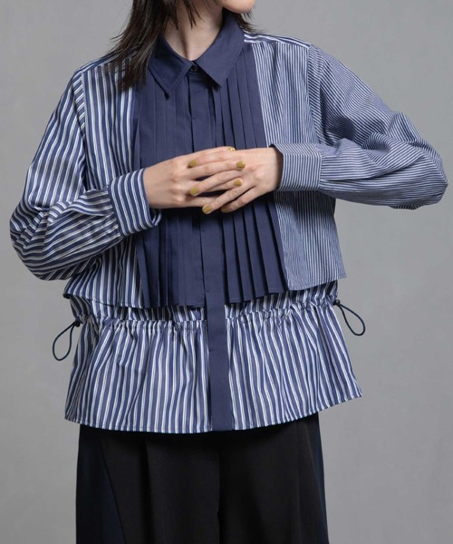 MARECHAL TERRE ブラウス シャツ プリーツシャツ レディース