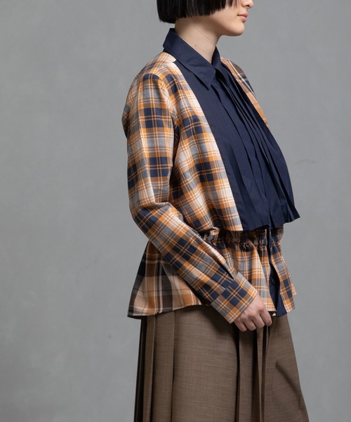 MARECHAL TERRE ブラウス シャツ プリーツシャツ レディース