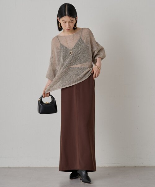 ニット セーター ラメニットプルオーバー レディース Loungedress ニット セーター ラメニットプルオーバー