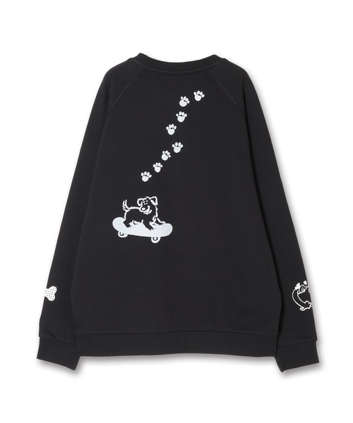 トレーナー スウェット CAT”＆”DOG” Midori Nakajima 裏起毛ラグラン