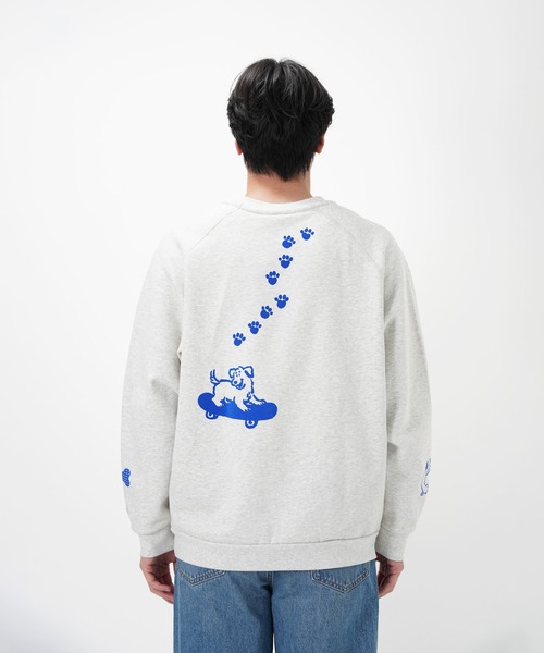 トレーナー スウェット “CAT”＆“DOG” Midori Nakajima 裏起毛ラグラン