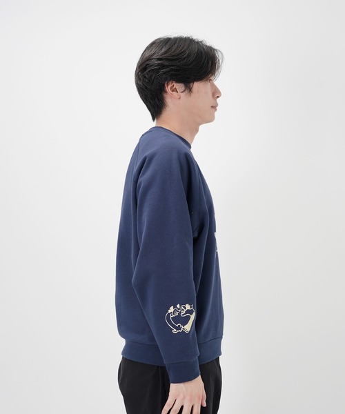 トレーナー スウェット “CAT”＆“DOG” Midori Nakajima 裏起毛ラグラン