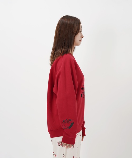 トレーナー スウェット “CAT”＆“DOG” Midori Nakajima 裏起毛ラグラン