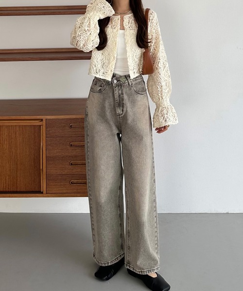「callautia」 カーディガン LARGE アイボリー レディース