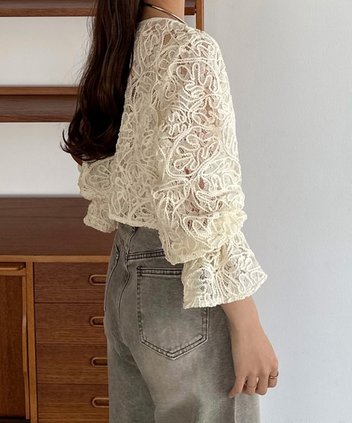 「callautia」 カーディガン LARGE アイボリー レディース