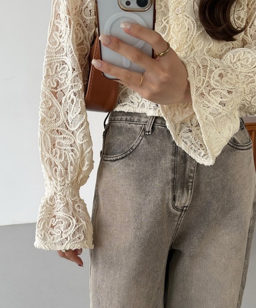 「callautia」 カーディガン LARGE アイボリー レディース