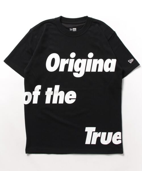 「NEW ERA」 半袖Tシャツ M ブラック×ホワイト メンズ