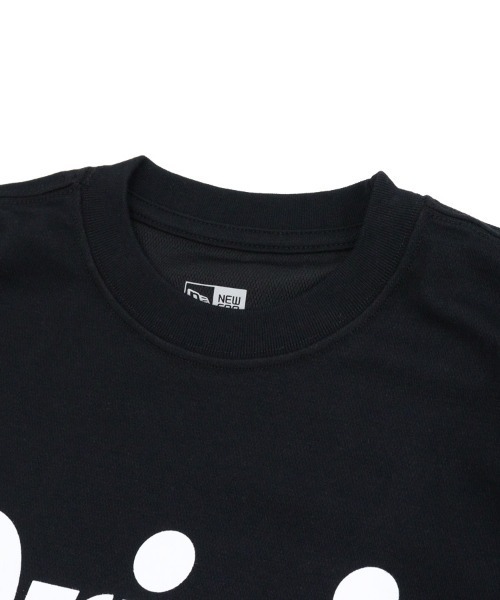 「NEW ERA」 半袖Tシャツ M ブラック×ホワイト メンズ
