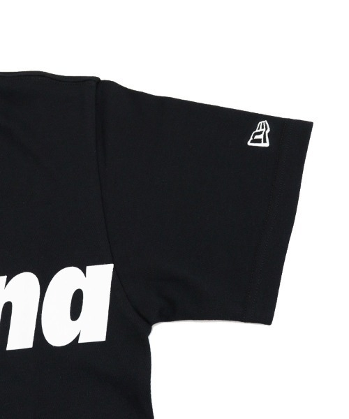 「NEW ERA」 半袖Tシャツ M ブラック×ホワイト メンズ