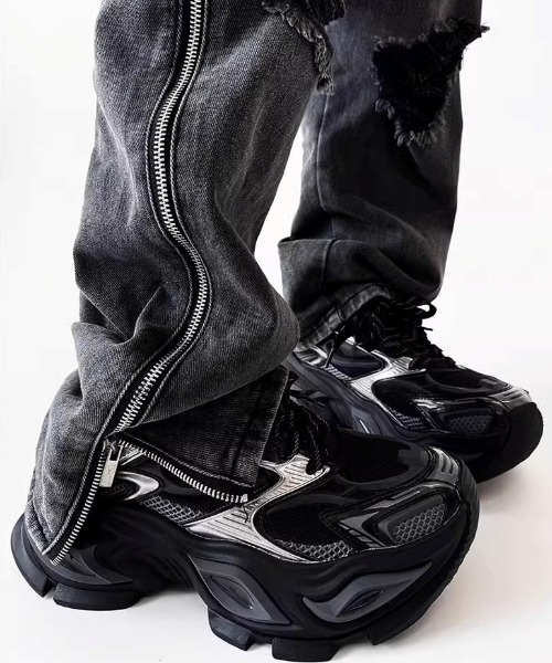 スニーカー A'GEM/9 × .kom 「ARULE/アルール」メカニカルソールスニーカー メンズ レディースの画像