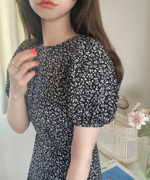 「LAUIR」 半袖ワンピース MEDIUM ベージュ レディース_画像3