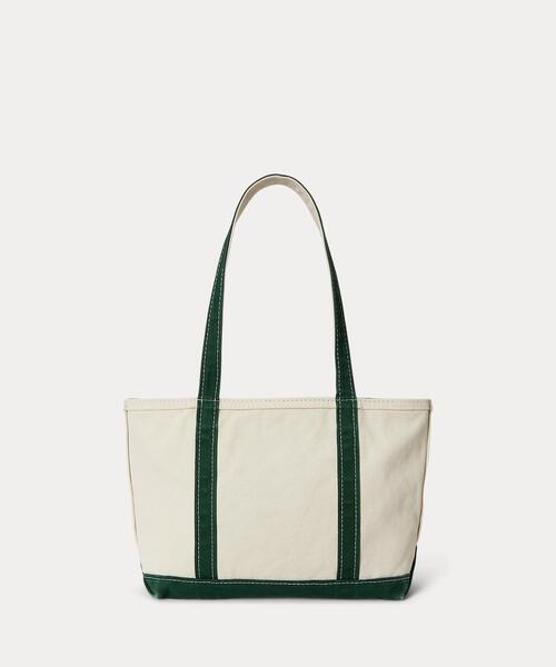 美品　ラルフローレン　トートバッグ　キャンバス　刺繍ロゴ　緑　紺 良品✨ラルフローレン トートバッグ キャンバス ポニー 刺繍ロゴ