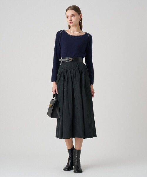 ANAYI（アナイ） スカート タフタヨークギャザー スカート : ZOZOTOWN